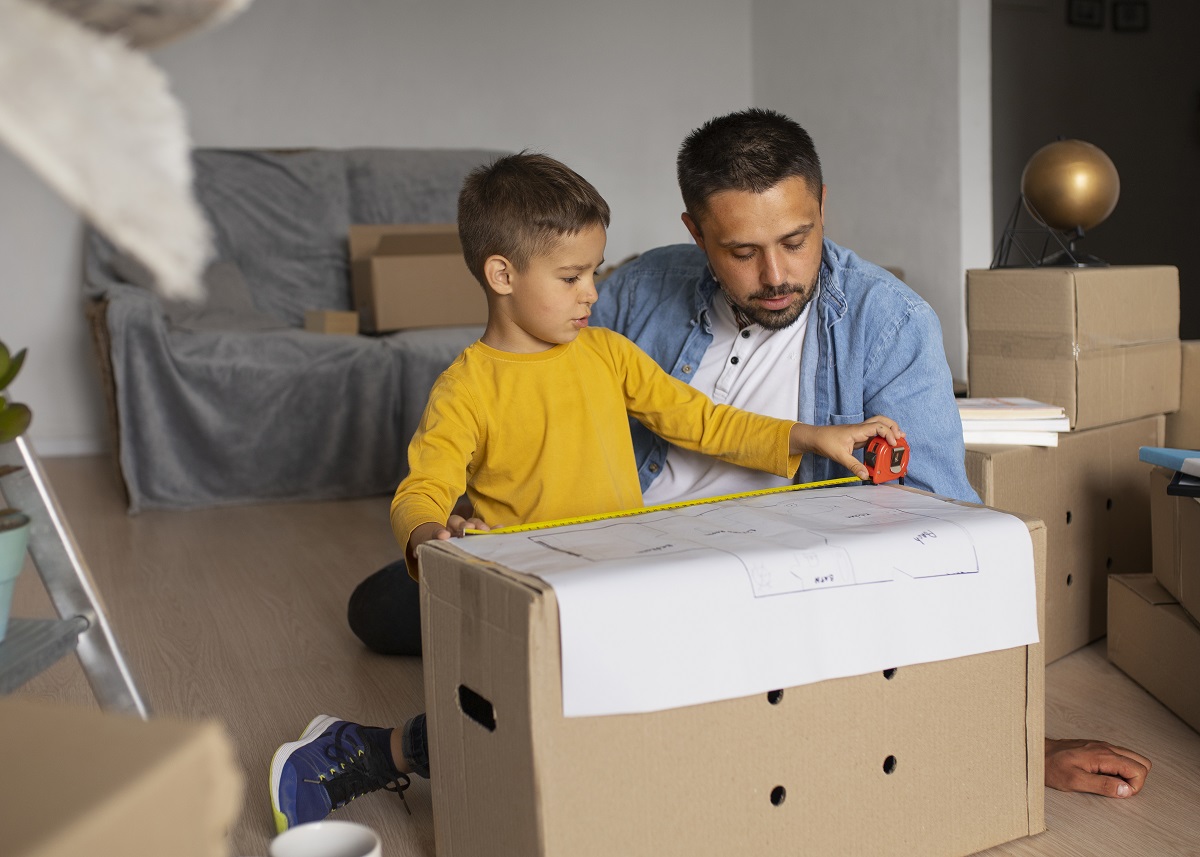 Família pronta para se mudar